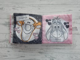 Disney Baby Interstat knisperboekje katoen roze wit grijs Winnie de Poeh