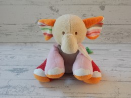 Happy Horse knuffel velours gebreid roze oranje groen olifant Gaby