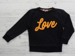 Vingino sweater zwart oker geel Love Novela maat 116