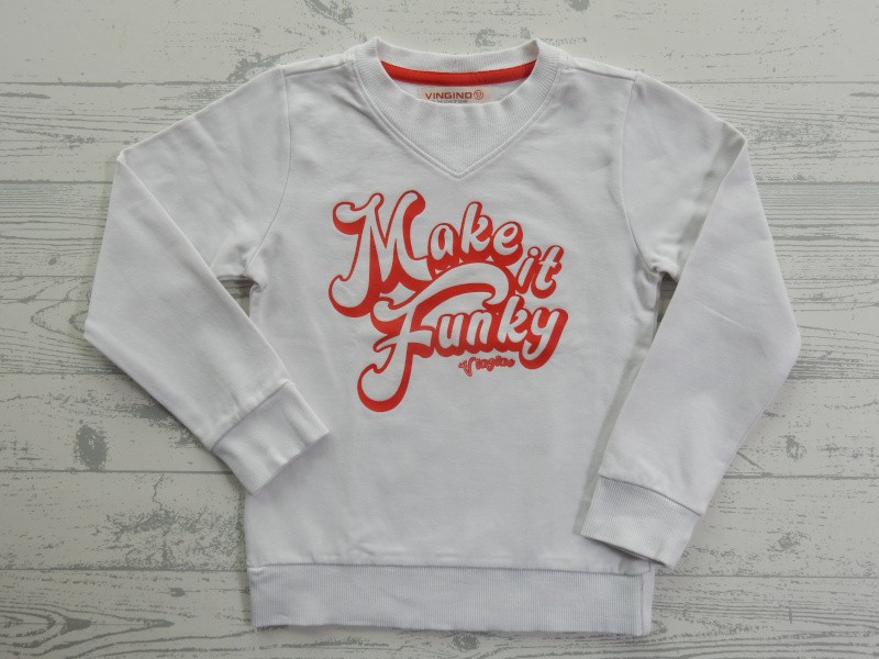 Vingino sweater wit rood Make it Funky Nieneke maat 116