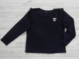 Besties JBC longsleeve donkerblauw ruches paddenstoel maat 104