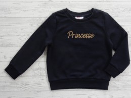 Besties JBC sweater donkerblauw goud glitter princesse maat 110