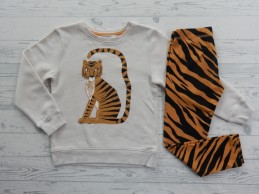 H&M 2-delige set met print sweater legging tijger maat 110-116