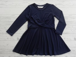 H&M jurk met gedrapeerd detail donkerblauw maat 110-116