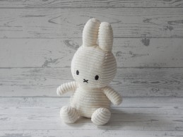 Nijntje knuffel corduroy ribstof off-white 25 cm