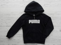 Puma sweatvest zwart full zipp hoodie maat 116