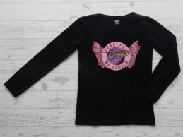 Longsleeve zwart roze Fearless No Limits maat 122-128