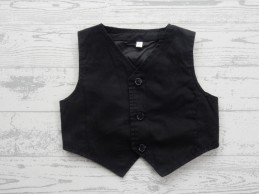 Gilet baby katoen zwart maat 74